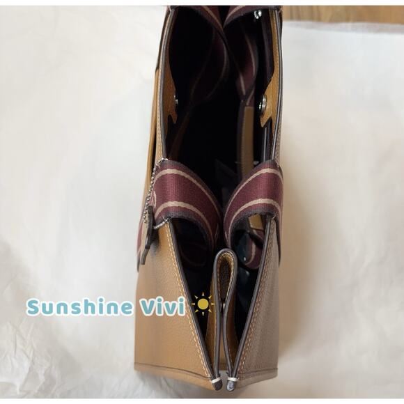 NWT COACH Large Smith Tote Pebble Leather CM716 Penny Multi Brown - Picture 4 of 13